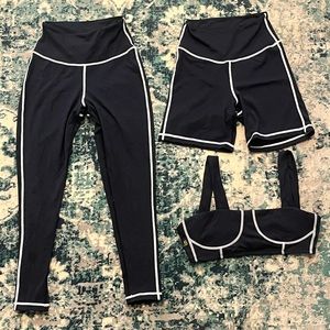 WeWoreWhat corset leggings + shorts + bra!